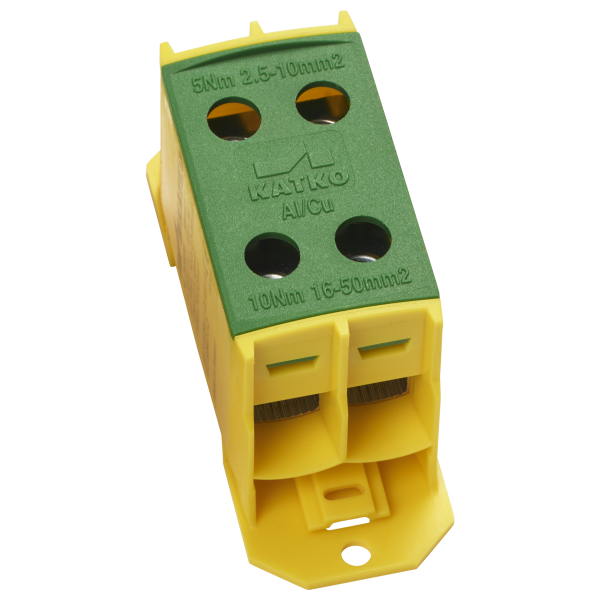 Universalklemme KL 2x50PE gelb/grün | 378304