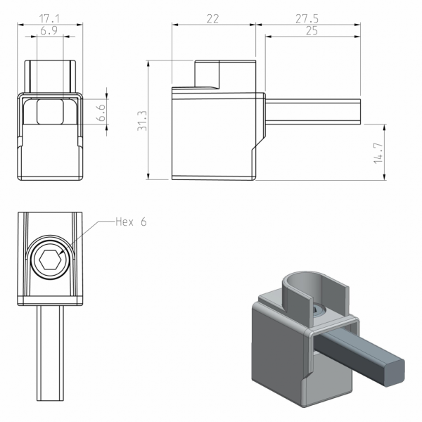 Geräteanschlussklemme 1x50m²  125A | KKL 1x50.T2 – Bild 2