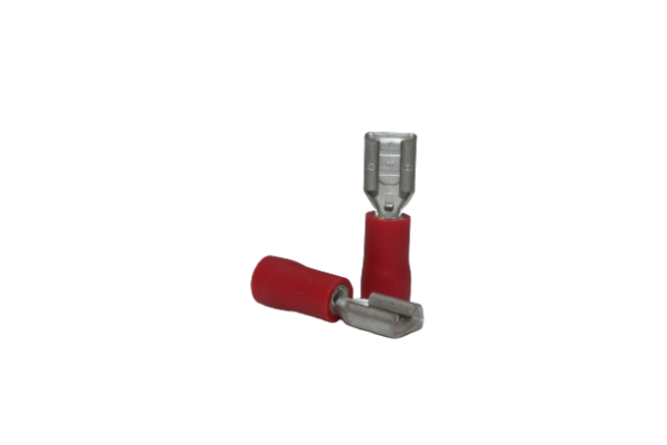 Flachsteckhülse isoliert rot 0,25-1,5mm² 4,8x0,8