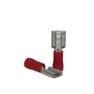 Flachsteckhülse isoliert rot 0,25-1,5mm² 6,3x0,8