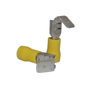 Flachsteckhülse mit Abzweig isoliert gelb 2,5-6mm² 6,3x0,8