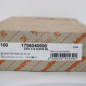 ZDU 2,5-2/3AN BL  | Reihenklemme 2,5mm² blau | 1706040000